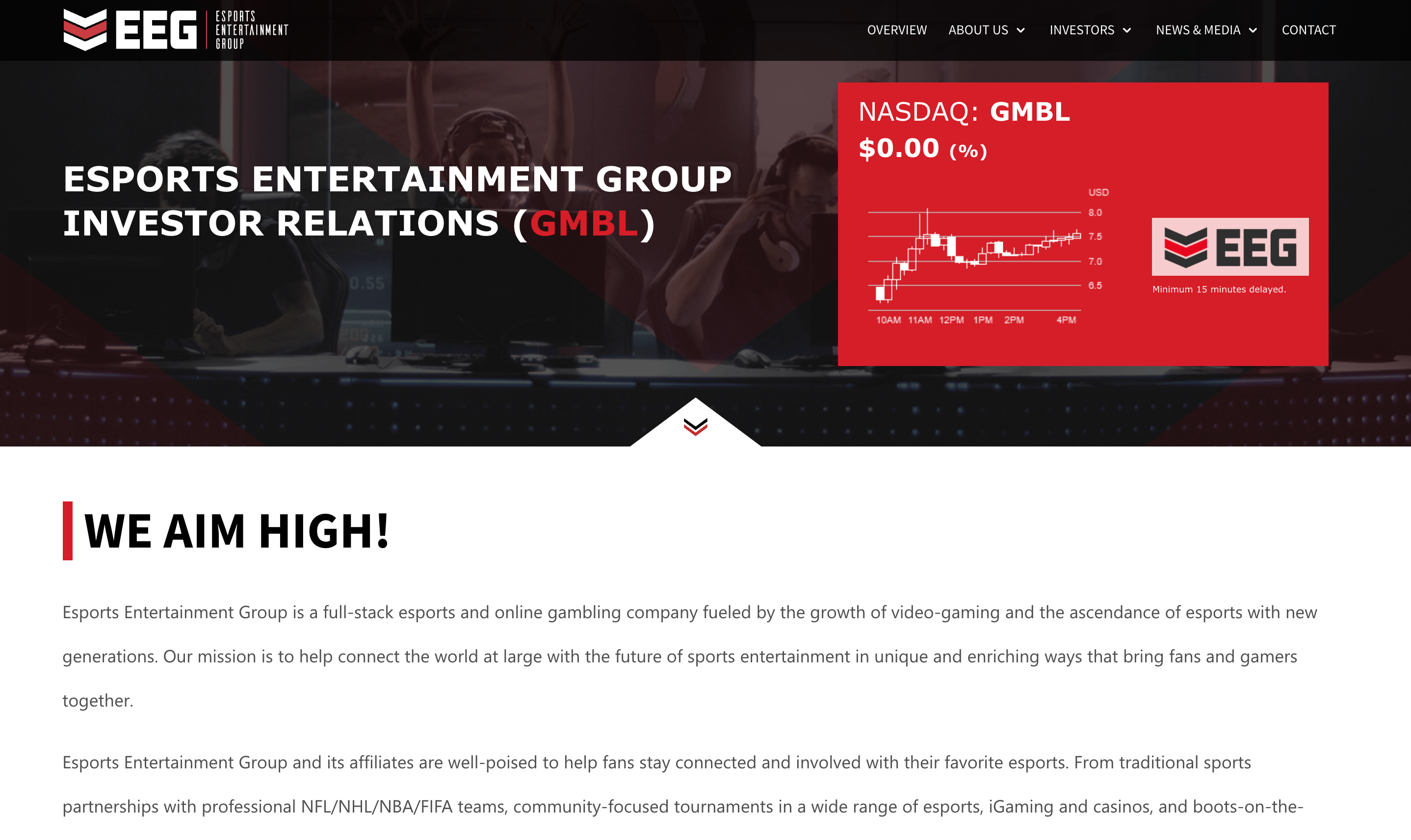 Esports Entertainment Group Site